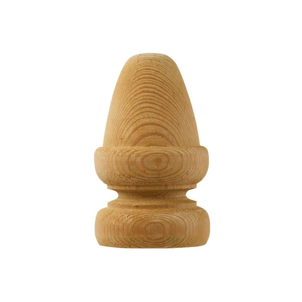 ProWood 4 in. x 4 in. Wood Acorn Post Cap Finial (6-Pack)