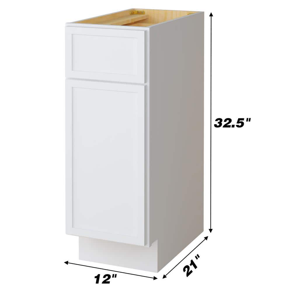 12" White Birch Plywood Freestanding Single Base Storage Cabinet