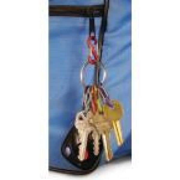 maycom Retro Style Simple Strong Carabiner Shape Keychain Key Chain Ring  Keyring Keyfob Key Holder (Black)