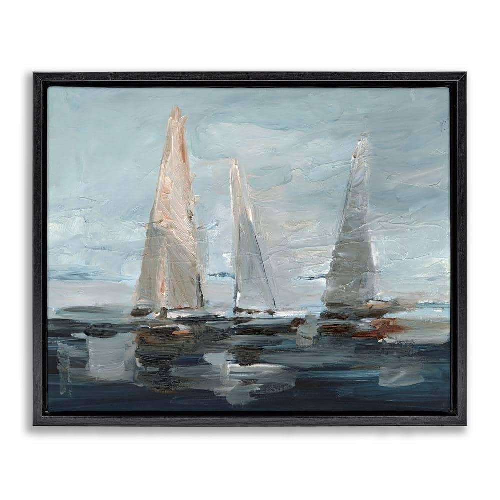 Stupell Industries Painterly Sailboat Trio by Ethan Harper Black ...
