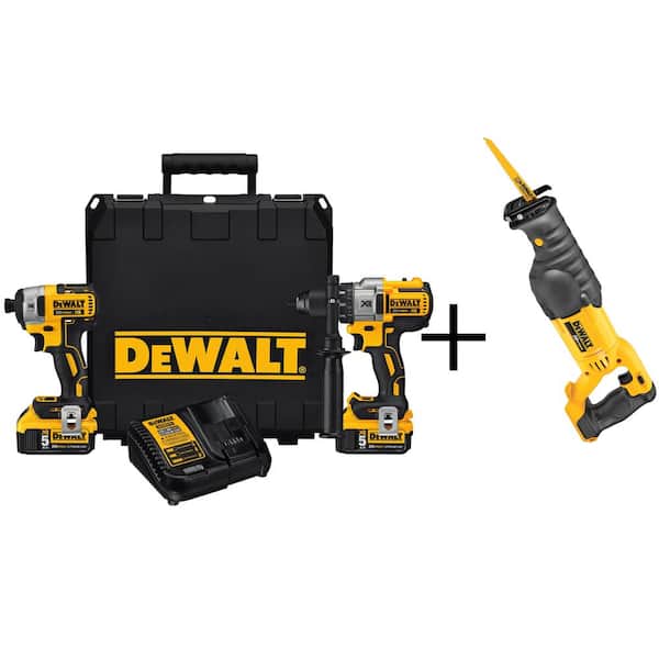 DEWALT 20V MAX XR Cordless Brushless Hammer Drill/Impact Combo Kit