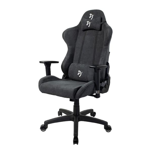 AROZZI Torretta Dark Gray Premium Soft Fabric Gaming/Office Chair with High  Backrest, Adjustable Height, Lumbar, Neck Support TORRETTA-SFB-DG - The  Home Depot