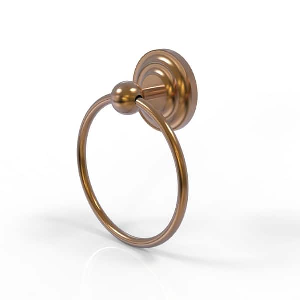 Prestige Que New Wall Mounted Towel Ring in Brushed Bronze