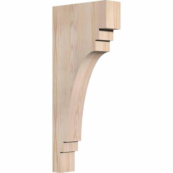 Ekena Millwork 3-1/2 in. x 12 in. x 28 in. Douglas Fir Pescadero Smooth Corbel