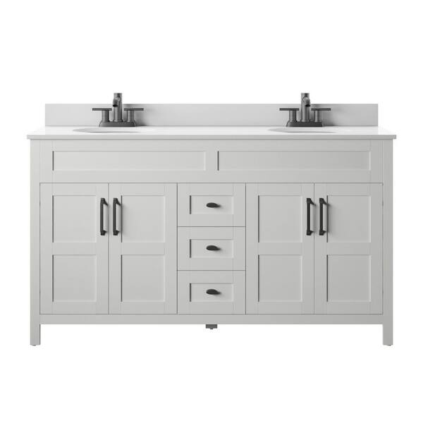 Twin Star Home 25 in. W x 25 in. D Corner Bathroom Vanity in