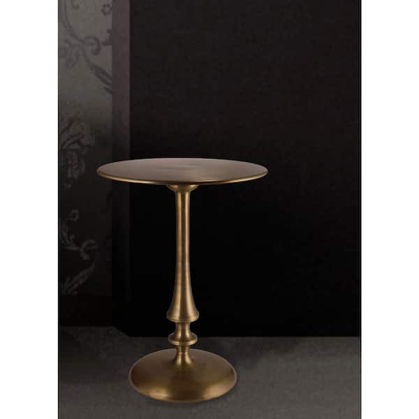 Kenroy Home Upton Antique Brass End Table 65043AB - The Home Depot