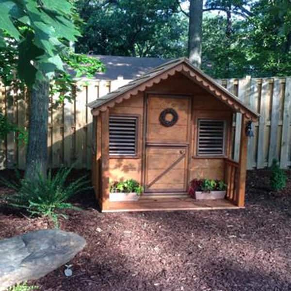 Quality Timber Sage Garden Wooden Playhouse Wendy House Outdoor Little Sheds 