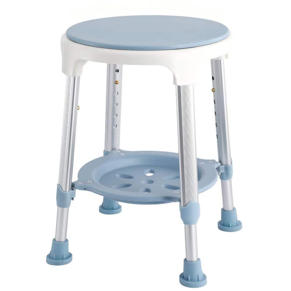 13.3 in. W Shower Chair Stool for Inside Shower, Corner Plastic Shower Stool in Blue, 360 Degree Swivel Bath Seat price history on PriceWatchPro
