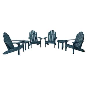 Classic Wesport Nantucket Blue 6-Piece Plastic Patio Fire Pit Seating Set