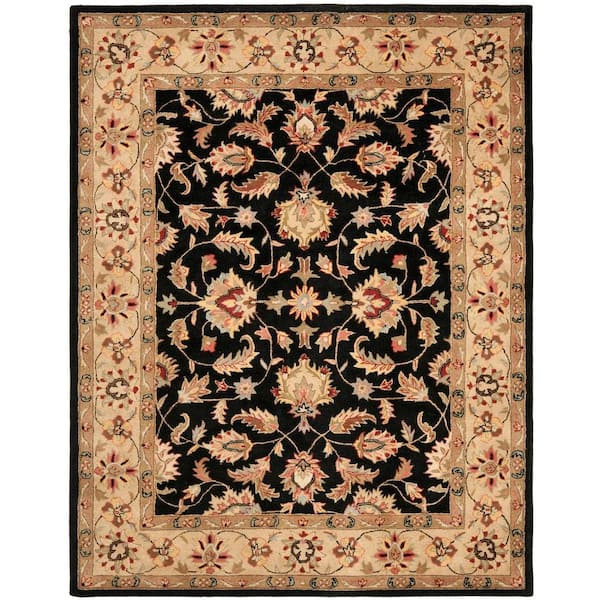 SAFAVIEH Heritage Black/Gold 8 ft. x 11 ft. Border Area Rug