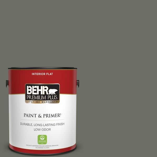 BEHR PREMIUM PLUS 1 gal. #N380-6 Bonsai Trunk Flat Low Odor Interior Paint & Primer