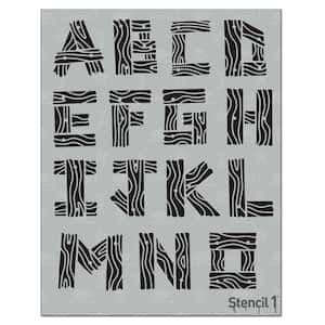 Stencil1 Letter Stencils 2 - Old English Calligraphy Letters & Numbers -  Mylar Uppercase and Lowercase Alphabet for Hand Painting, Drawing & Cutting