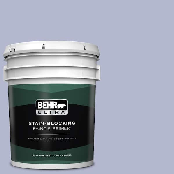 BEHR ULTRA 5 gal. #620C-3 Purple Surf Semi-Gloss Enamel Exterior Paint & Primer