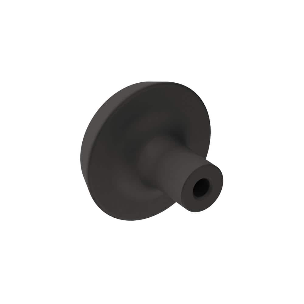 Matte Black Round Modern Cabinet Knob with Mounting Hardware