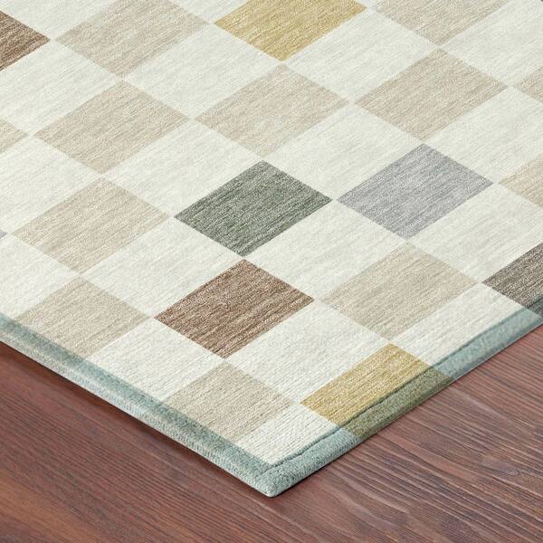 Chantille Machine Washable Indoor/Outdoor Abstract ACN2656 Linen 10 ft. x 14 ft. Area Rug