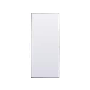 Simply Living 30 in. W x 72 in. H Rectangle Metal Framed Silver Full Length Mirror