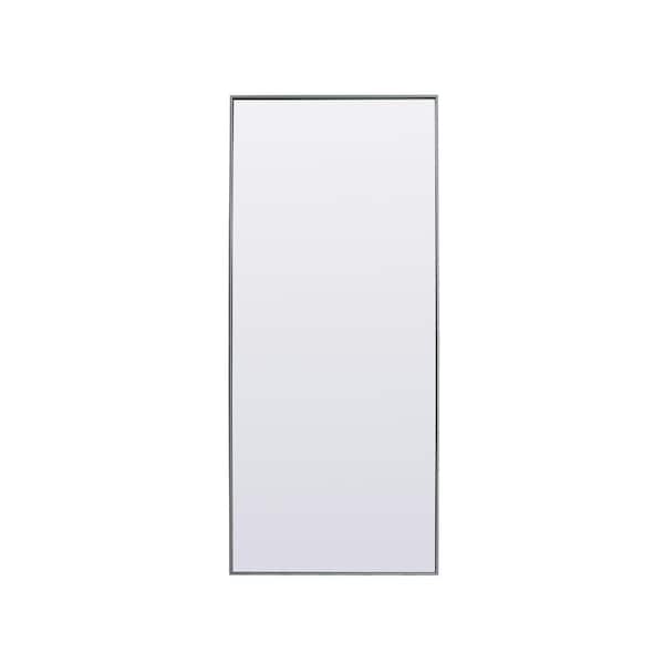 Unbranded Simply Living 30 in. W x 72 in. H Rectangle Metal Framed Silver Full Length Mirror