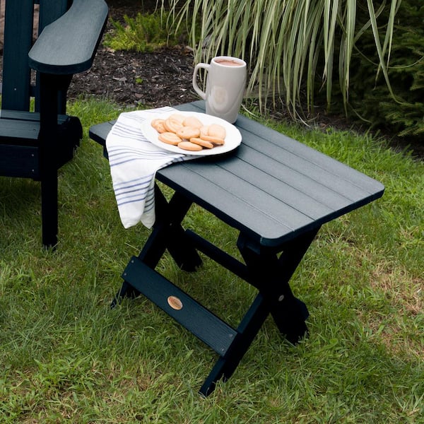 Adirondack Federal Blue Recycled Plastic Outdoor Folding Side Table