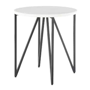 Kinsler Round End Table in Black Marble