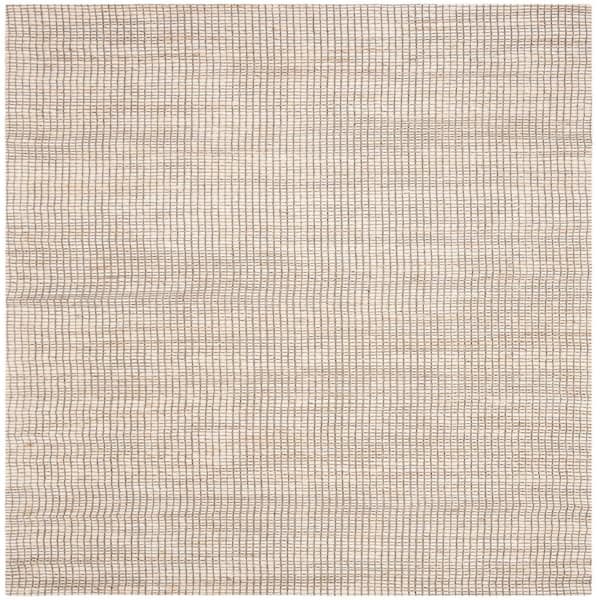 SAFAVIEH Marbella Ivory 6 ft. x 6 ft. Square Solid Area Rug
