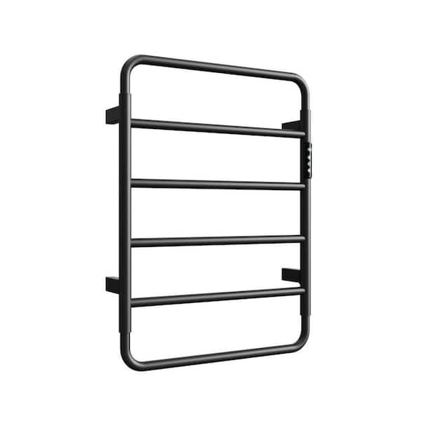 4-Bar Plug-In and Hardwire Towel Warmer in Black