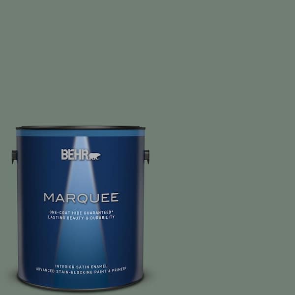 BEHR MARQUEE 1 gal. #N420-5 Boreal One-Coat Hide Satin Enamel Interior Paint & Primer