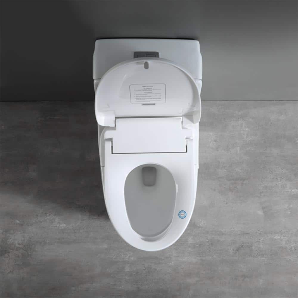 White Polypropylene Electric Smart Bidet Toilet Seat with Heated Seat and Remote