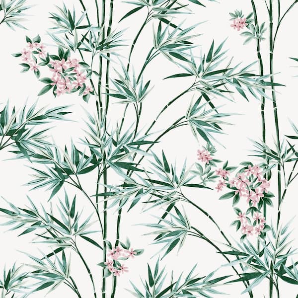 Ayumi Green Bamboo Wallpaper Sample