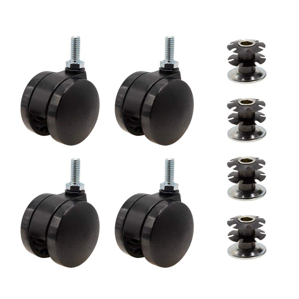 2 in. Black Furniture Swivel Caster with 440 lbs. Load Rating for 1-1/8 in. Round, 16 up to 18 gauge tubing (4-Pack) price history on PriceWatchPro