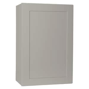 Shaker 24 in. W x 12 in. D x 36 in. H Assembled Wall Kitchen Cabinet in Dove Gray