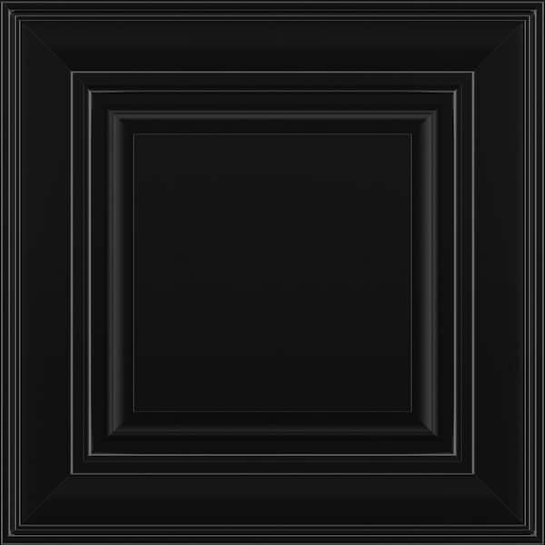 Savannah 11 9/16-in. W x 3/4-in. D x 11 1/2-in. H in Painted Black Cabinet Door Sample