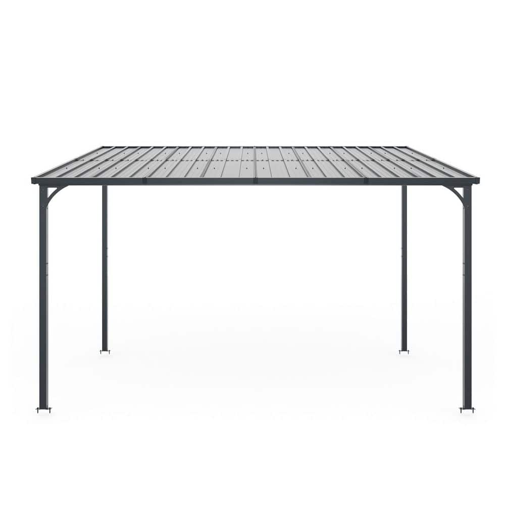 8 ft. x 12 ft. Outdoor Pergola Metal Inclined Roof Pergolas Waterproof Wall-Mounted Gazebo price history on PriceWatchPro