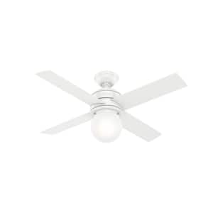 Hepburn 44 in. LED Indoor Matte White Ceiling Fan with Light and Wall Control