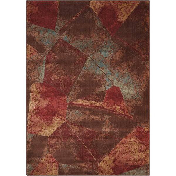 Nourison Somerset Multicolor 5 ft. x 8 ft. Abstract Contemporary Area Rug