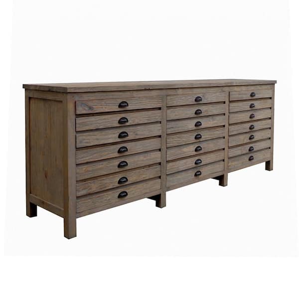 Padma's Plantation Salvaged Wood Natural Praintmaker's Sideboard