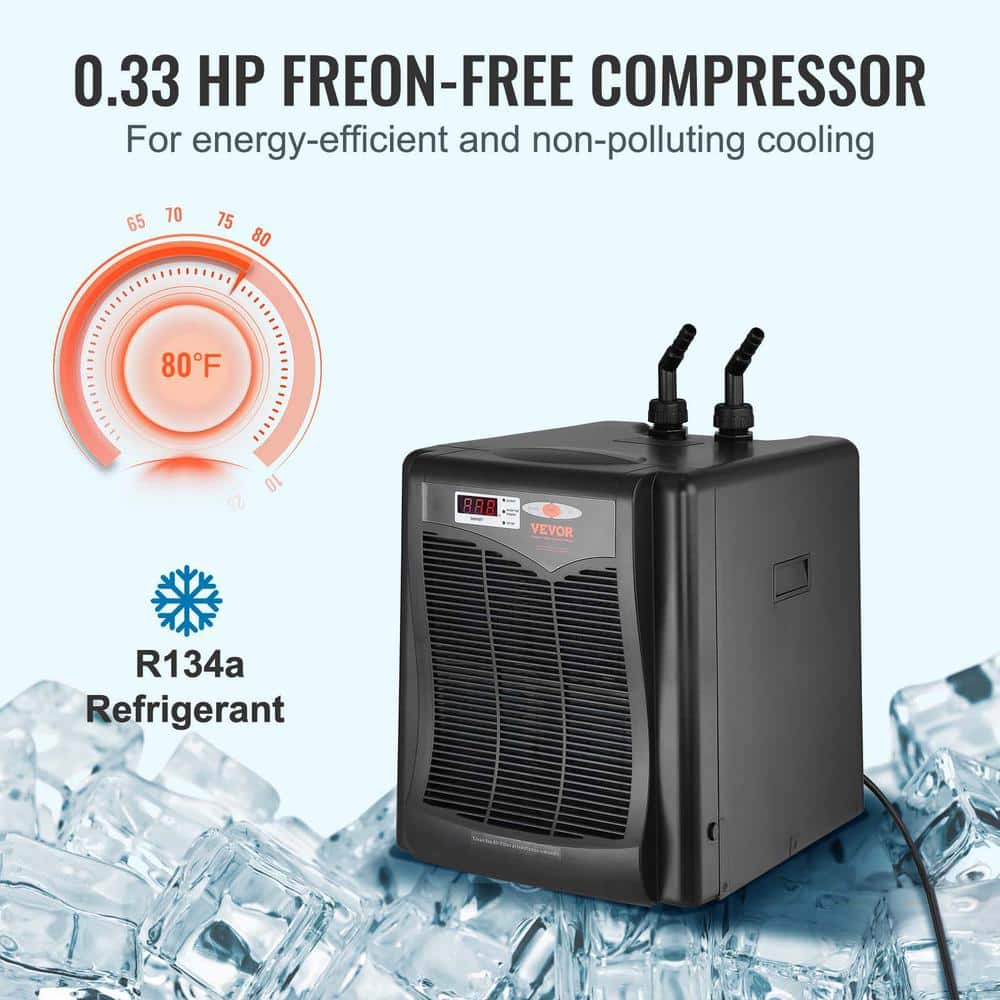 VEVOR 110 Gallon Black Polyester Aquarium Chiller