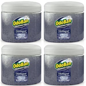 14 oz. OdoMagnet Odor Removing Gel Crystals Odor Absorber and Air Freshener with Odor Eliminator Gel, Night Ice (4-Pack)