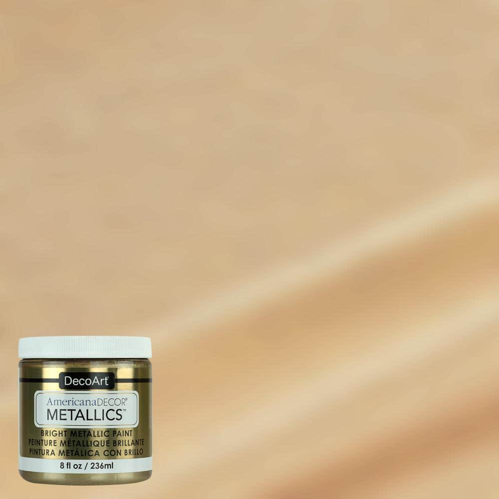Americana Decor 8 oz. Metallic Champagne Gold Paint ADMTL02 98 The Home Depot
