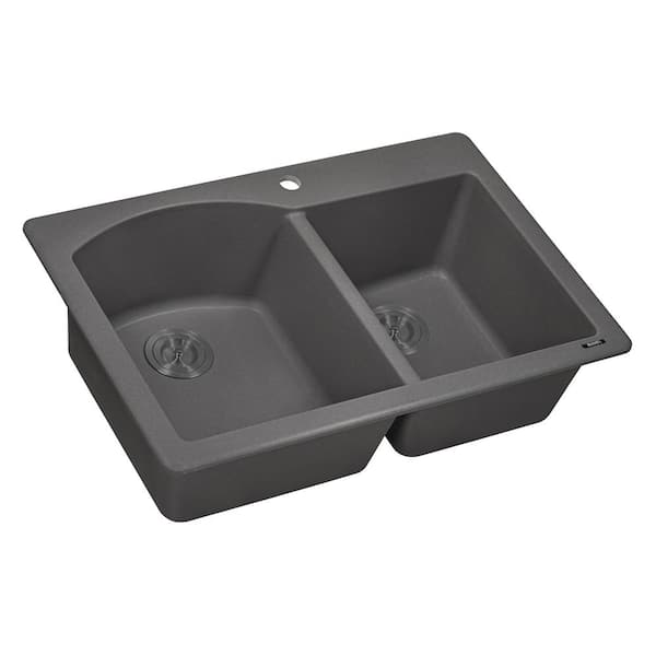 Ruvati Epigranite 33 in. Undermount / Drop-in Double Bowl Caribbean Sand Granite Composite Kitchen Sink