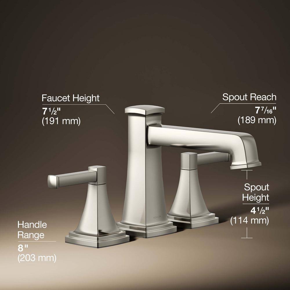 Vibrant Polished Nickel Widespread Bathtub Faucet with Lever Handles