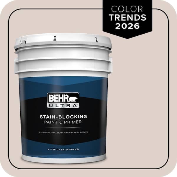 BEHR ULTRA 5 gal. #N150-1 Mocha Ice Satin Enamel Exterior Paint & Primer
