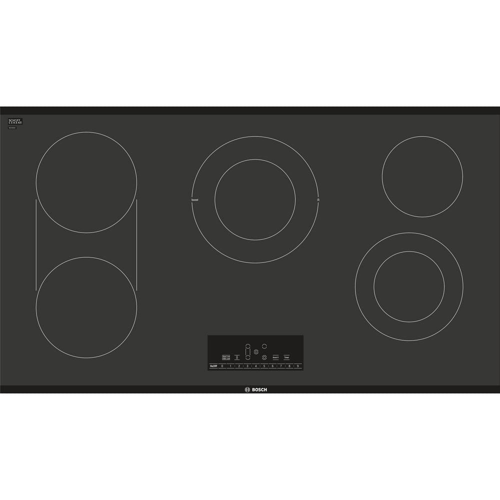 Bosch 800 36 in. Radiant Electric Cooktop in Black with 5 Elements including 3,600-Watt SpeedBoost Element