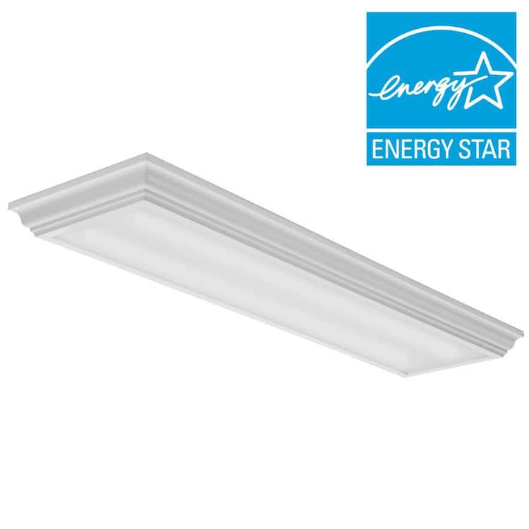 Lithonia Lighting Cambridge 4 ft. 35-Watt White Integrated LED Flushmount