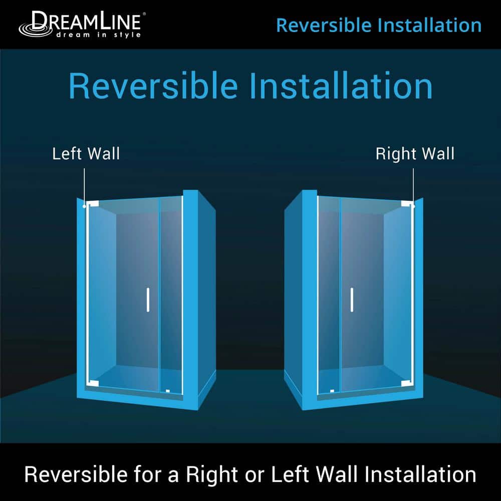 Elegance-LS 29"-40" Frameless Clear Glass Pivot Shower Door