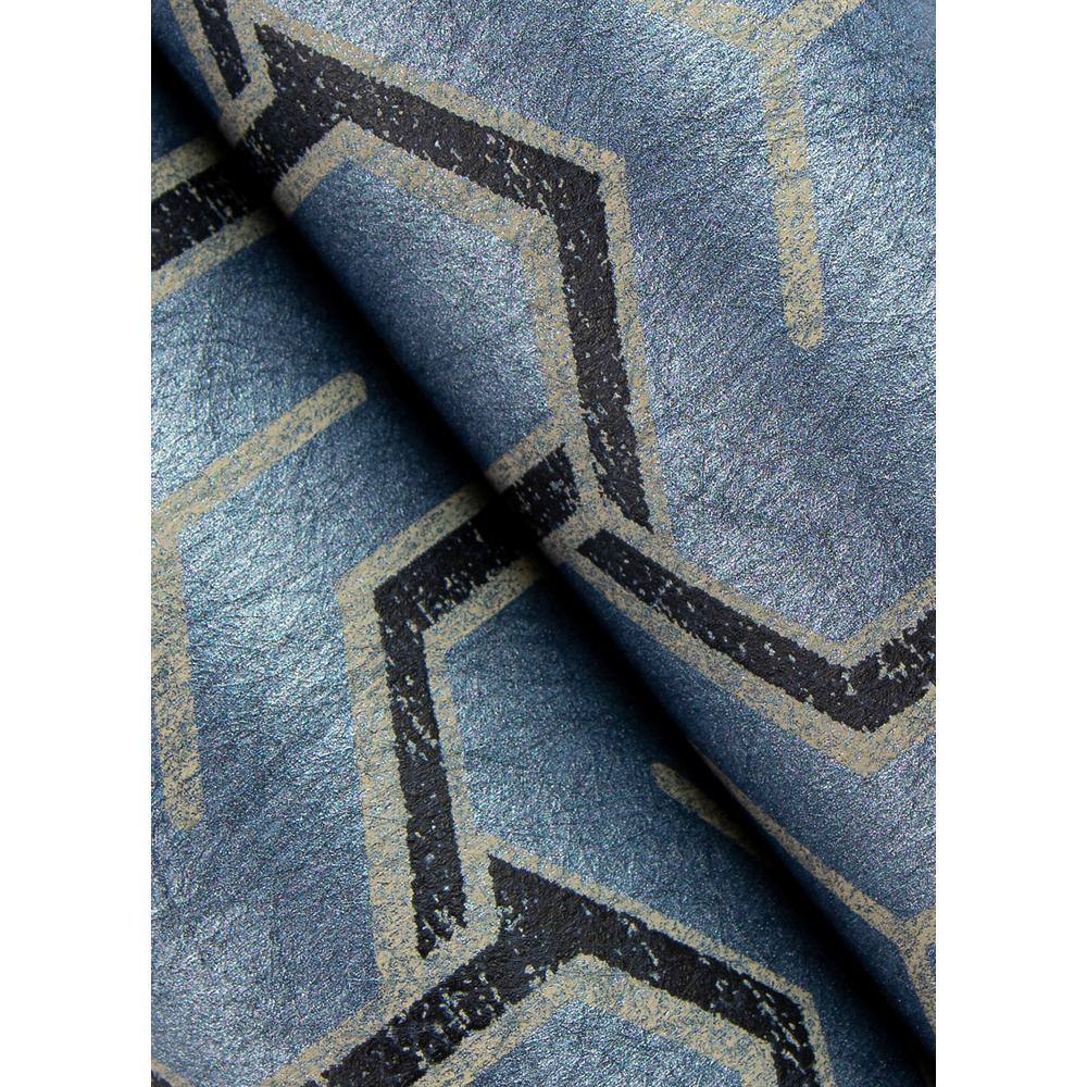 Gautier Blue Geometric 3D Non-Woven Wallpaper