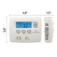 Emerson 80 Series Blue, 5+1+1 Day Programmable, Single Stage (1H/1C) Thermostat 1F80-0261