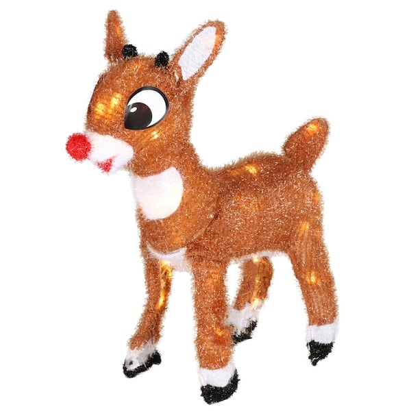 Rudolph 18 in. LED 3D Pre-Lit with Blinking Nose