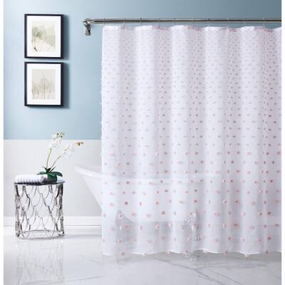 Blush Shower Curtains, Madison Park Pierce Cotton Shower Curtain