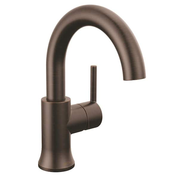 Delta Trinsic Single Hole Single-Handle Bathroom Faucet with Metal ...