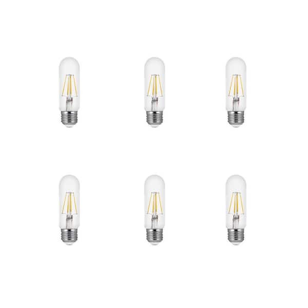 Feit Electric 40-Watt Equivalent T10 Dimmable Filament CEC Title 20 Compliant LED 90+ CRI Clear Glass Light Bulb, Soft White (6-Pack)